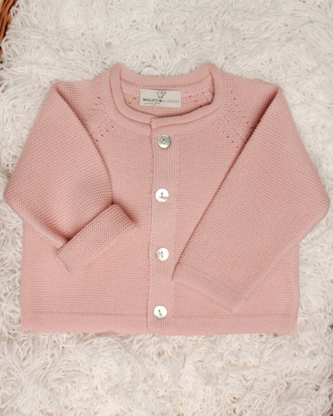 Cardigan neonati in pura lana merino - essential
