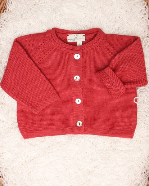 Cardigan neonati in pura lana merino links