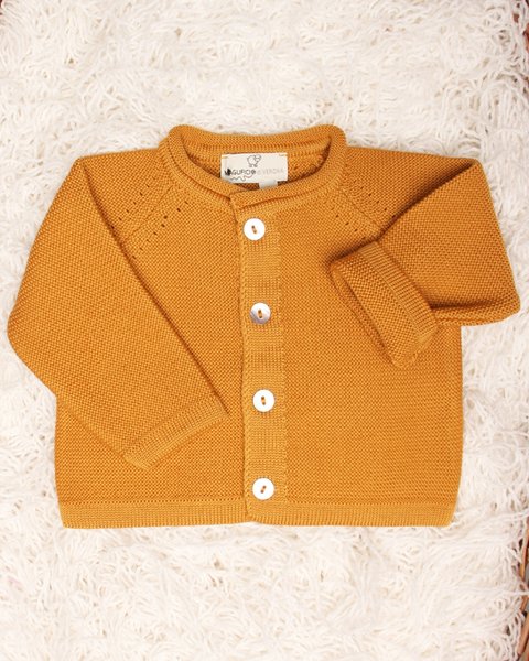 Cardigan neonati in pura lana merino links