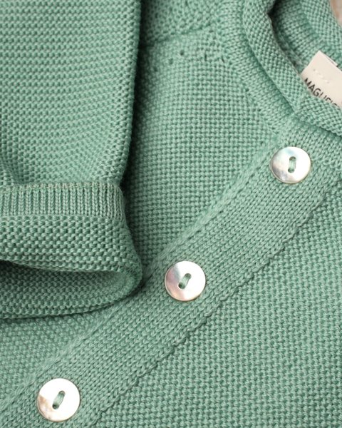 Cardigan neonati in pura lana merino links