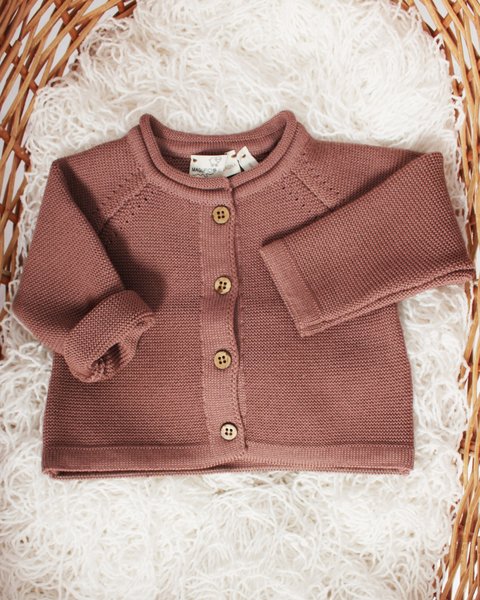 Cardigan neonati in pura lana merino links