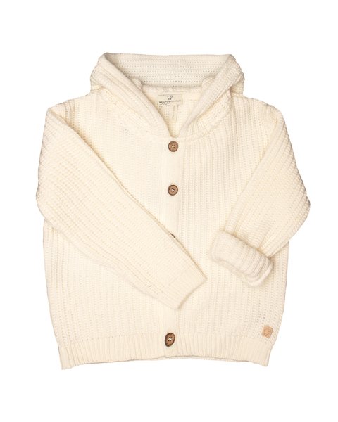 Giacca cappuccio bimbi in pura lana merino ultrafine