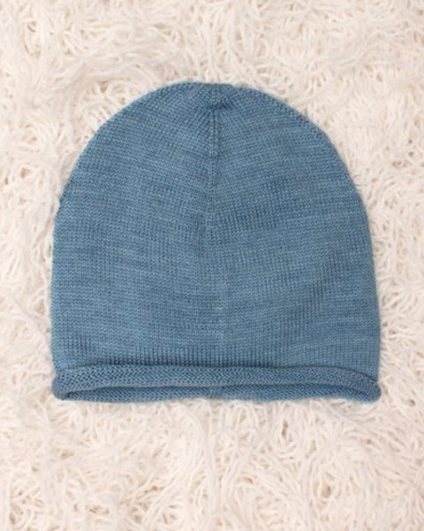 Cappellino neonato in pura lana merino ricciolino