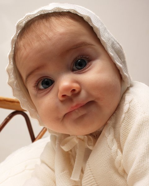 Cappello neonata coppola in pura lana merino
