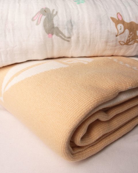Set coperta cotone e mussola cotone