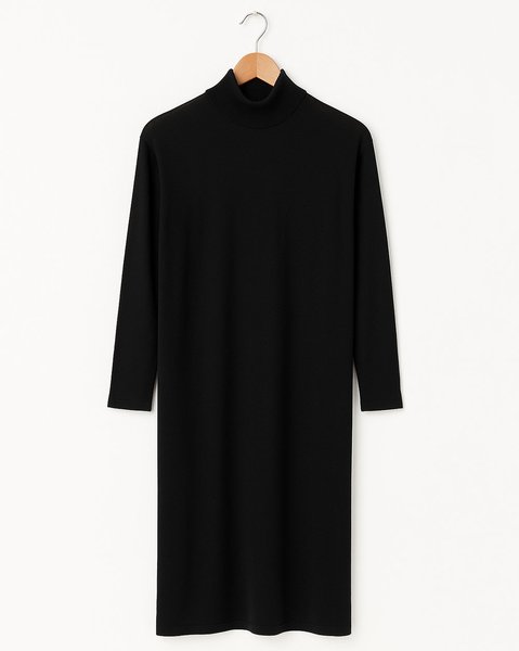 Abito dolcevita pura lana donna