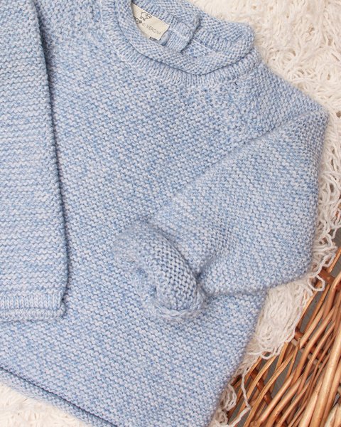 Maglia moulinè pura lana merino neonati