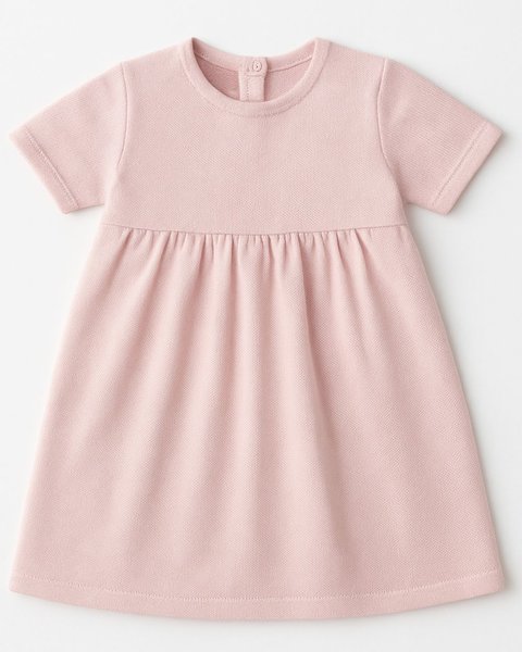 Vestito bimba basico in puro cotone bio