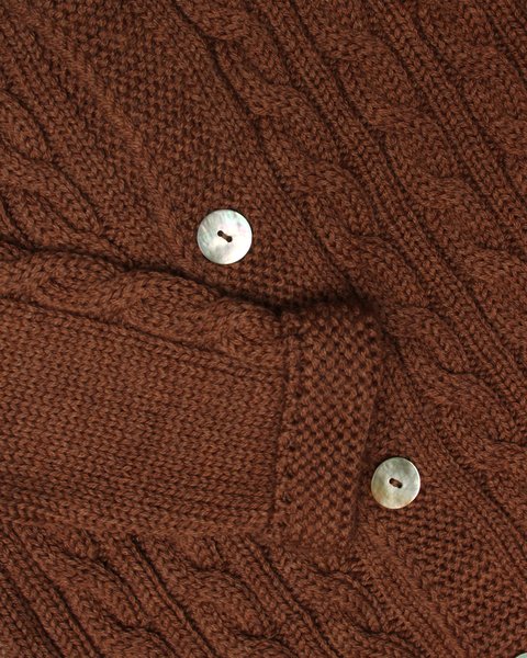 Cappottino lana bimbo a trecce in lana merinos