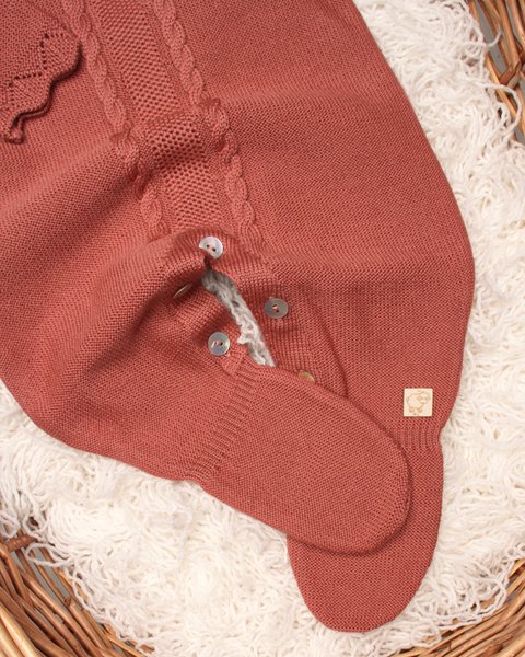 Tutina neonata con piede in pura lana merino