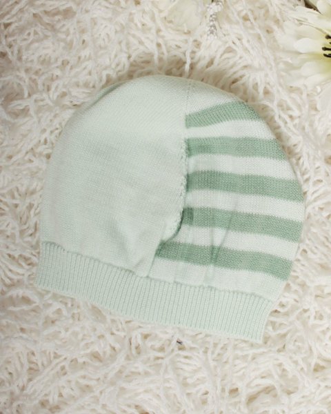 Berrettino rigato in puro cotone bio
