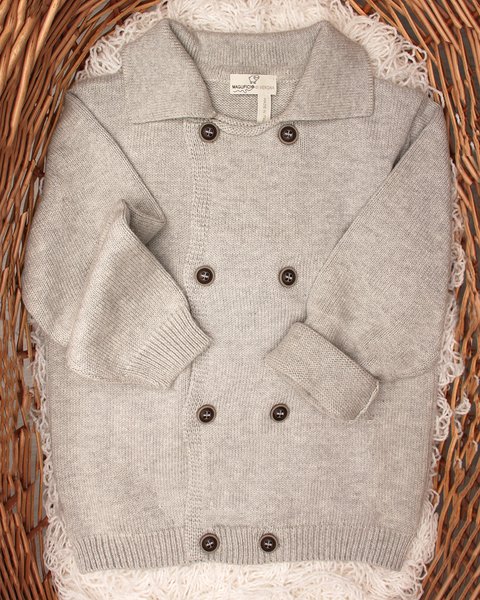 Cappotto doppiopetto in puro cotone bio