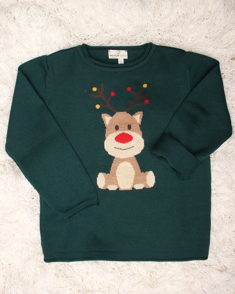 Maglione natale ragazzi in pura lana merino