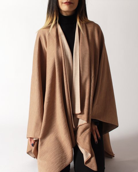 Scialle donna in pura lana merino bicolor
