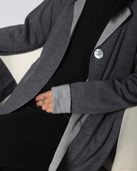 Cappotto reversibile pura lana donna