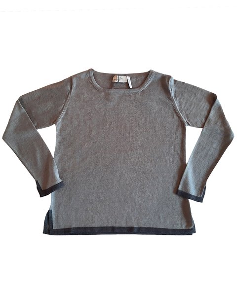 Girocollo barchetta donna in pura lana merino reverse