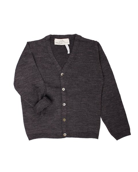 Cardigan basico maschio pura lana