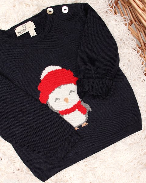 Maglia neonati natale in pura lana merino