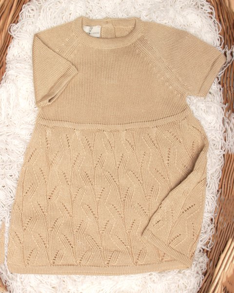 Vestitino traforato puro eucalipto