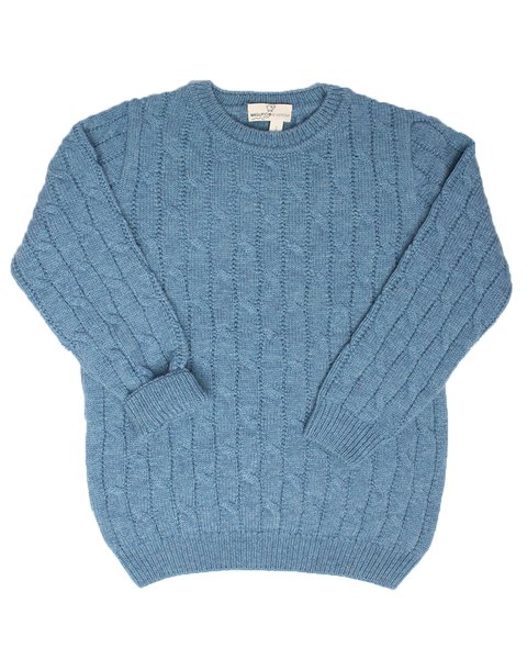 Maglia trecce ragazzi in pura lana merino ultrafine