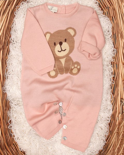 Tutina teddy in pura lana merino neonati