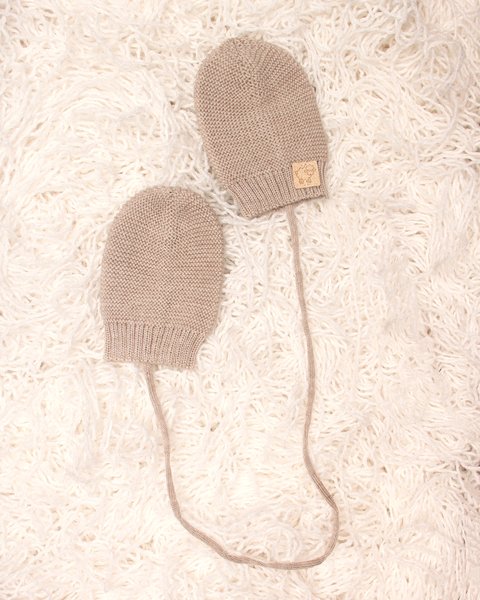 Muffole neonato nascita in pura lana merinos extrafine