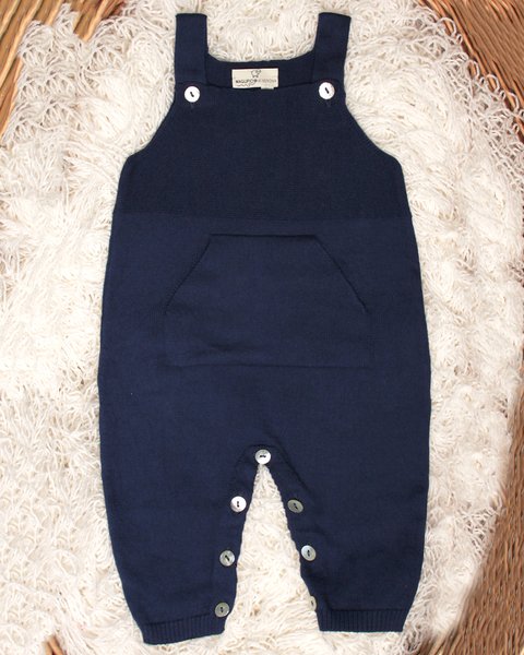 Salopette in maglia in puro cotone bio unisex