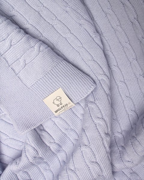 Coperta lettino 100*150cm in pura lana merinos