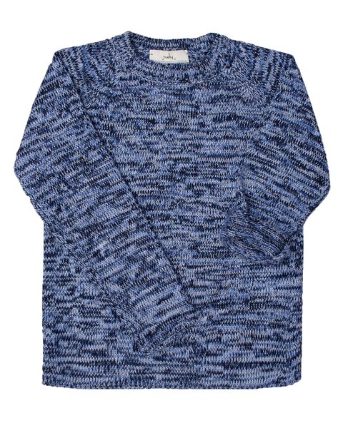 Mouliné rundhals-pullover für kinder