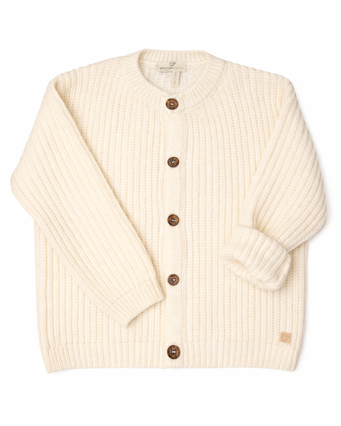 Cardigan bimbi in pura lana merino ultrafine