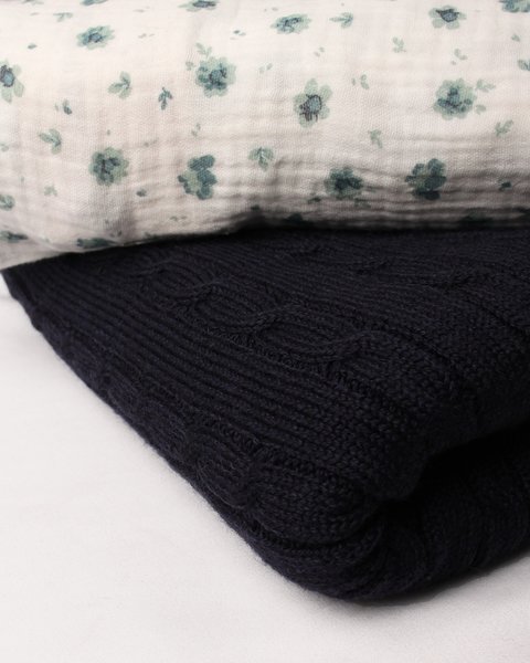 Set copertina lana  e mussola cotone