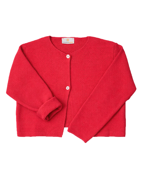 Bolerino due bottoni in puro cotone bio per bimba