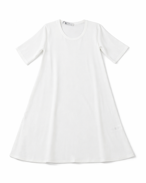 Abito svasato donna cotone-lino