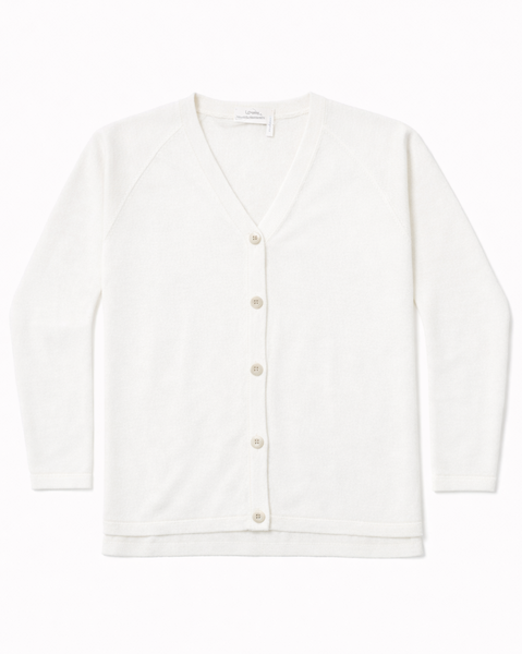 Cardigan a v scatola donna cotone