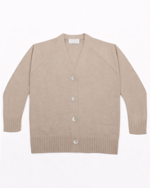 Cardigan scatola over pura lana donna