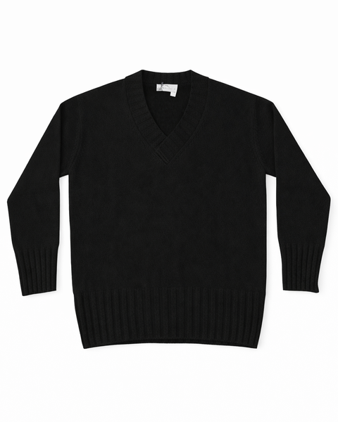 Maglia scollo v sport cashmere blend donna