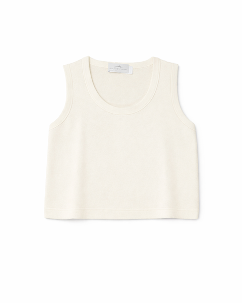 Canotta corta donna cotone-lino