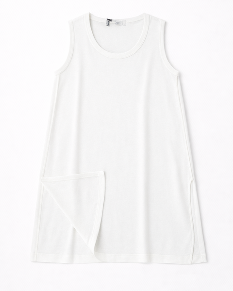 Canotta cuciture esterne donna cotone-lino