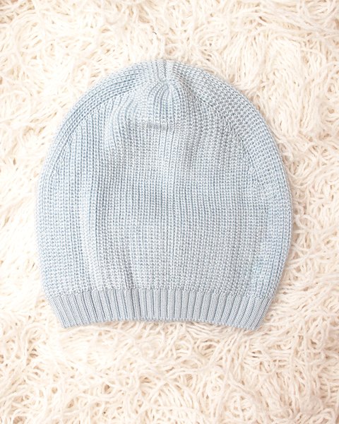 Berretto eucalyptus  in  maglia puro eucalipto neonati