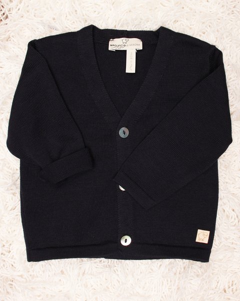 Cardigan basico scollo v puro cotone bio neonati
