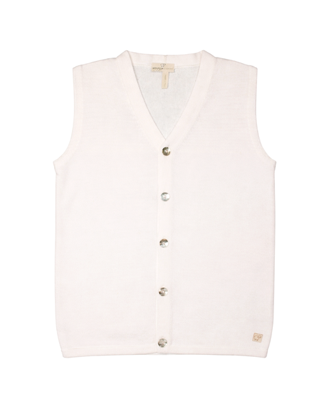 Gilet aperto in puro cotone biologico bambino