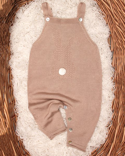 Salopette neonato in puro eucalipto - little bunny