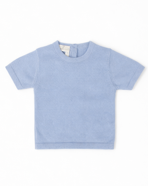 Maglia manica corta  in puro cotone bio neonati - natural basic