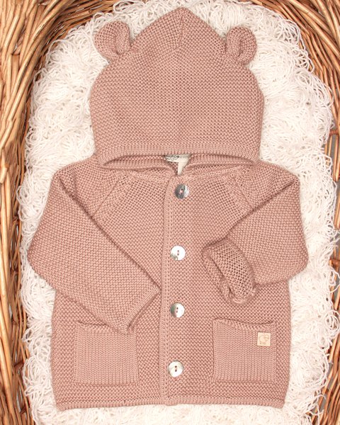 Cappottino cappuccio orecchie puro cotone bio