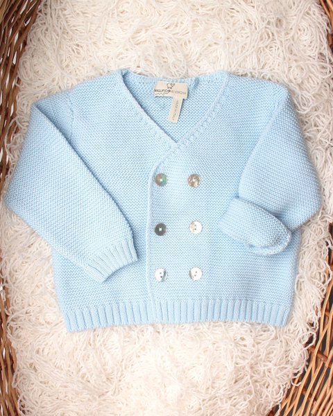 Giacchina doppiopetto puro cotone bio neonati