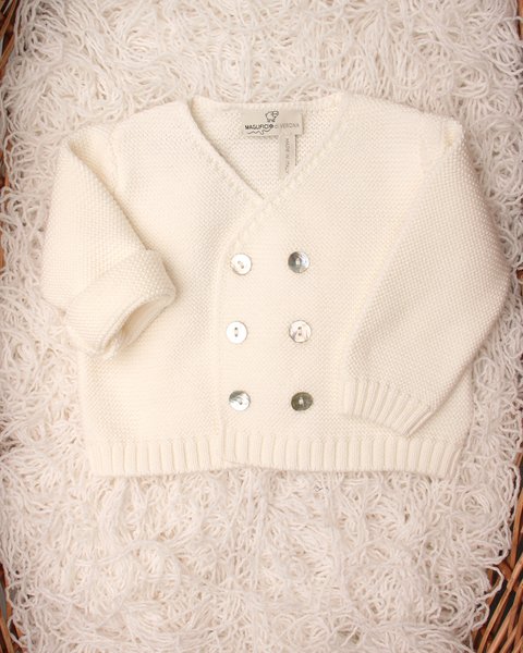 Giacchina doppiopetto puro cotone bio neonati