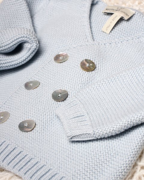 Giacchina doppiopetto puro cotone bio neonati