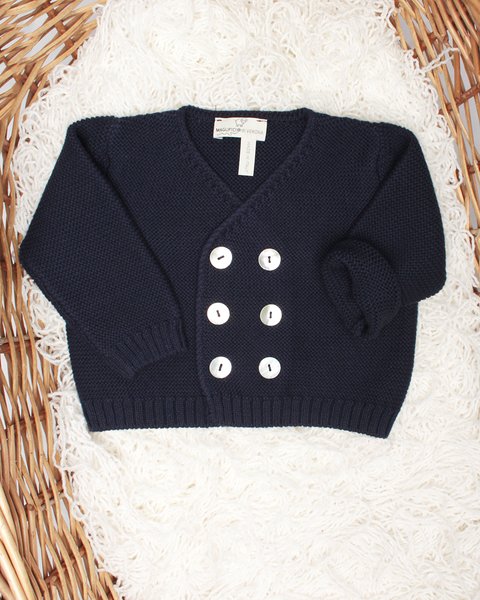 Giacchina doppiopetto puro cotone bio neonati