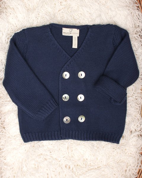 Giacchina doppiopetto puro cotone bio neonati