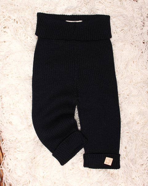 Leggings costina neonati in puro cotone bio